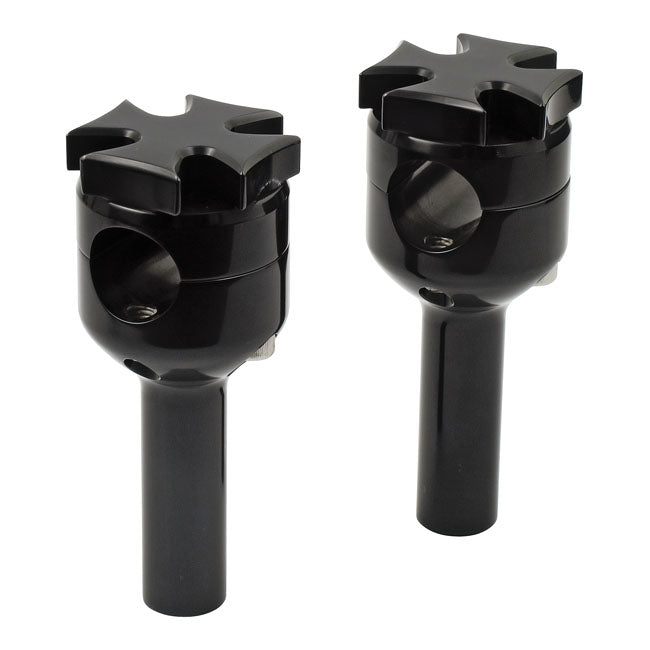 Maltese Riser Set. 4" Rise. Black Risers Mcs