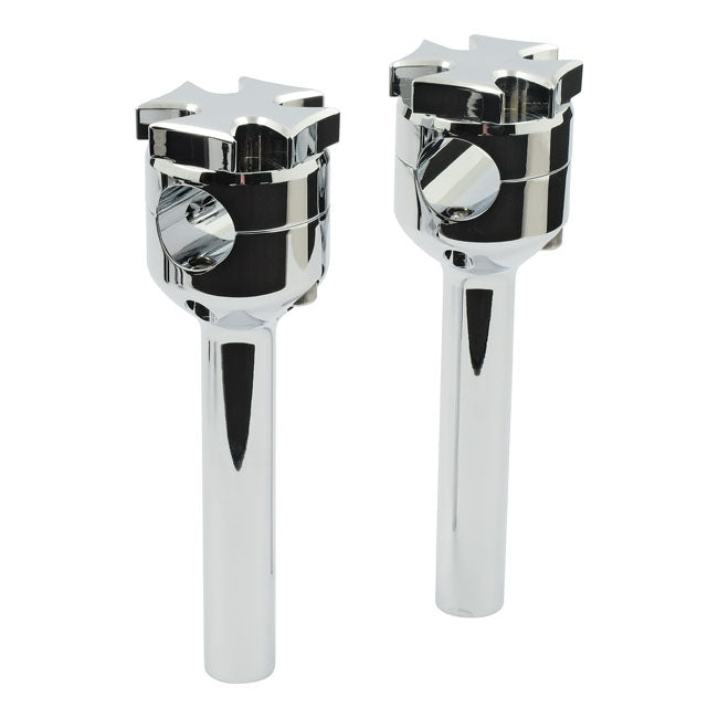 Maltese Riser Set. 6" Rise. Chrome Risers Mcs