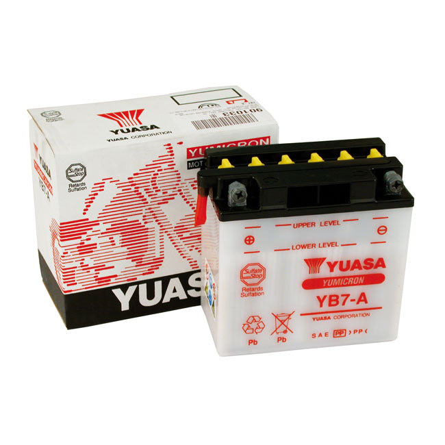 Yuasa, Yumicron 12V lead-acid battery YB7-A. 7Ah BATTERIES Yuasa