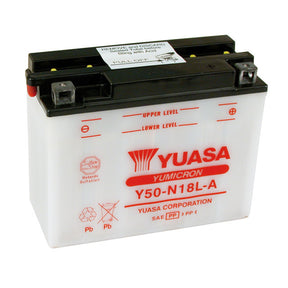 Yuasa, Yumicron 12V lead-acid battery Y50-N18L-A. 20Ah BATTERIES Yuasa