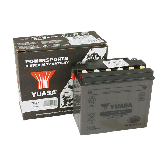 Yuasa, Yumicron 12V lead-acid battery YB16-B. 19Ah BATTERIES Yuasa