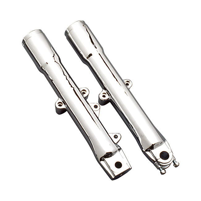 Lower fork legs, single disc. Chrome FORK LOWER LEGS Mcs