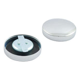 Early Bayonet Style Gas Cap Set. Chrome Gas Cap Mcs