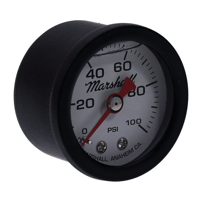 Marshall Oil Pressure Gauge, 0 100 Psi. Black Housing Oil Pressure Gauges Marshall