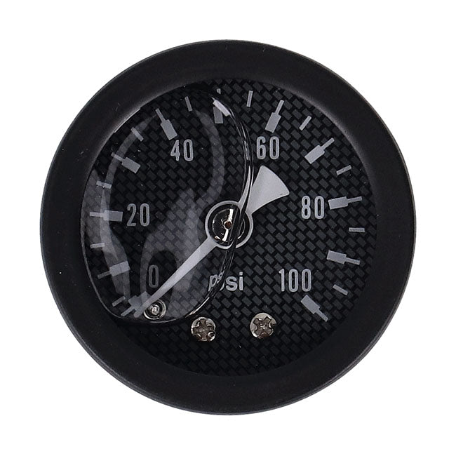 Marshall Oil Pressure Gauge, 0 100 Psi. Black Housing Oil Pressure Gauges Marshall