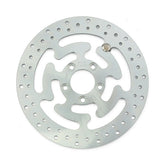 Brake Rotor Rear, Drilled. Zinc Plated Steel Brake Rotors Mcs