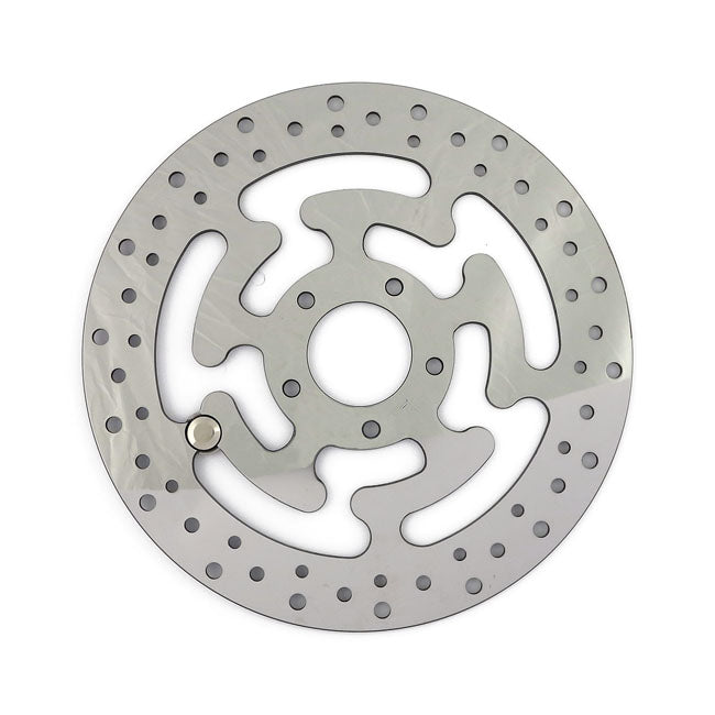 Brake Rotor, Left Front. Polished Stainless Brake Rotors Mcs
