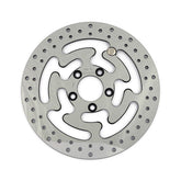 Brake Rotor Rear, Drilled. Polished Stainless Steel Brake Rotors Mcs