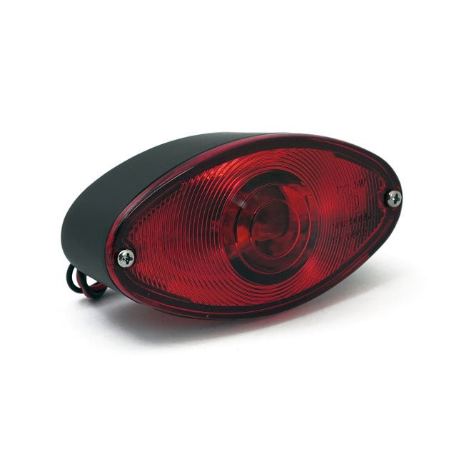 Cateye Taillight. Die Cast Housing. Black Taillights Mcs