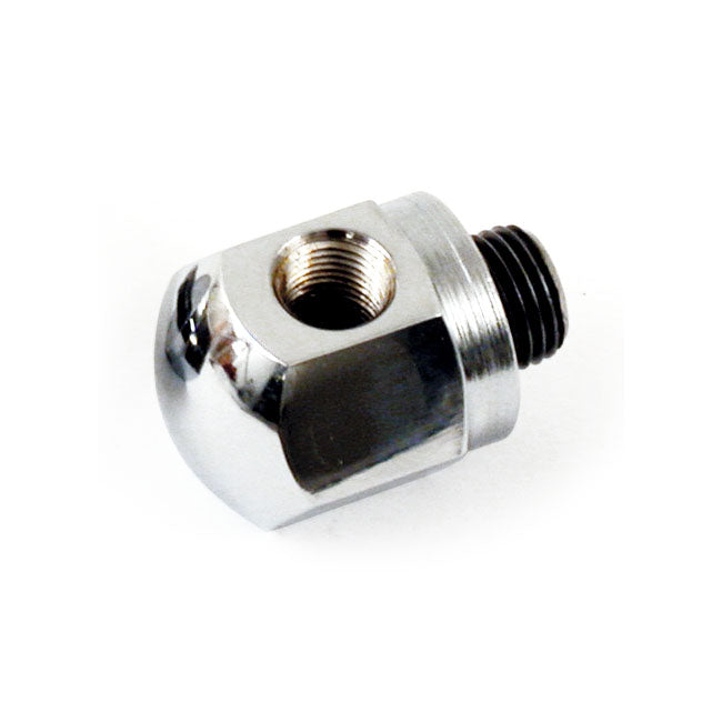 Rocker Box Oil Gauge Fitting. Chrome Oil Gauge Fittings Mcs