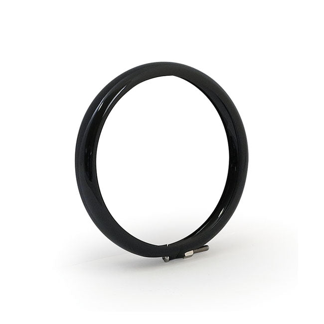 Bates Style Headlamp Trim Ring. 4 1/2". Gloss Black Headlamp Trim Rings Mcs