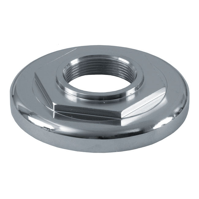 Fork Bearing Adjuster Cone. Chrome Fork Bearing Adjusters Mcs