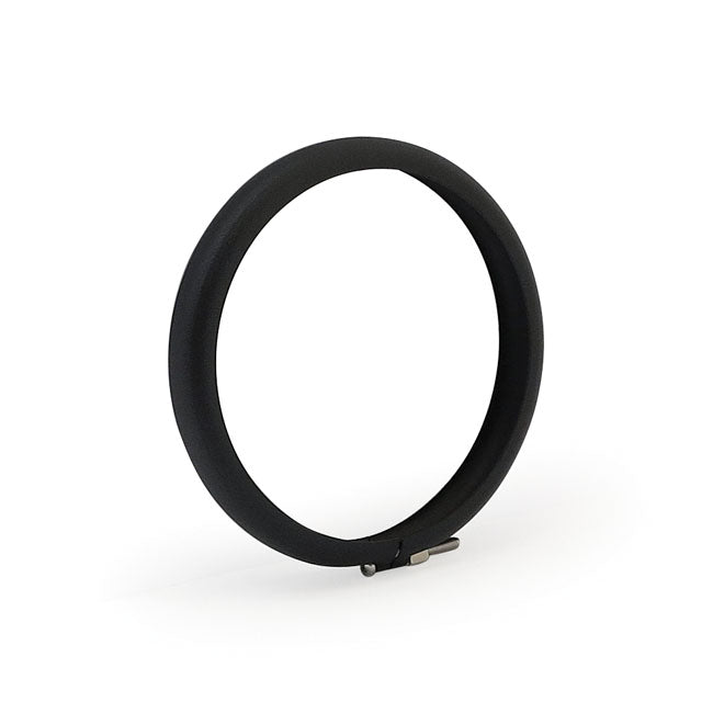 Bates Style Headlamp Trim Ring. 4 1/2". Black Wrinkle Headlamp Trim Rings Mcs