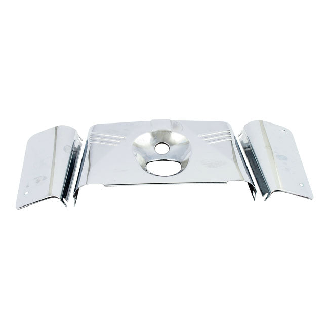 Fork Panel Kit 3 Piece. Ribbed. Chrome Fork Panel Kits Mcs