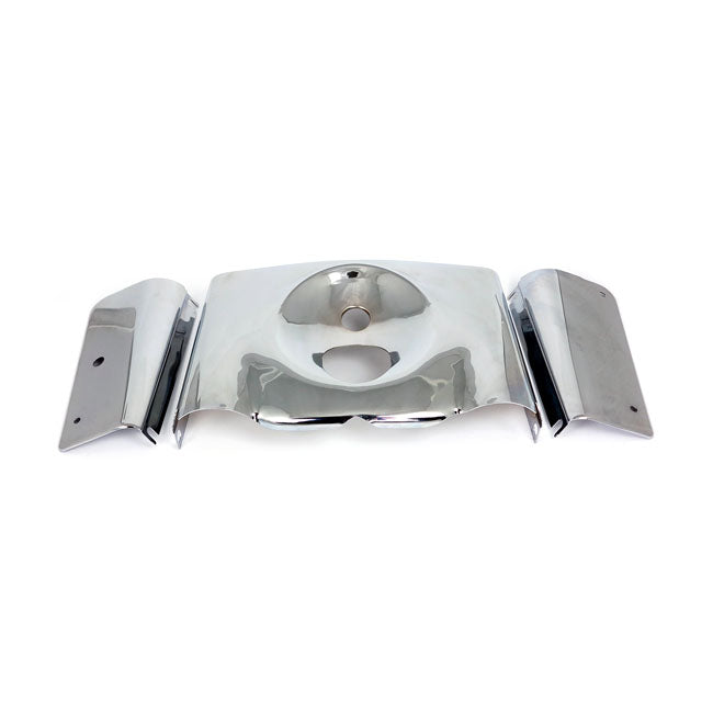 Fork Panel Kit 3 Piece. Smooth. Chrome Fork Cover Kits Mcs