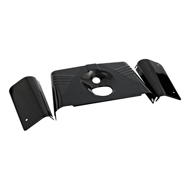 Fork Panel Kit 3 Piece. Ribbed. Gloss Black Fork Panel Kits Mcs