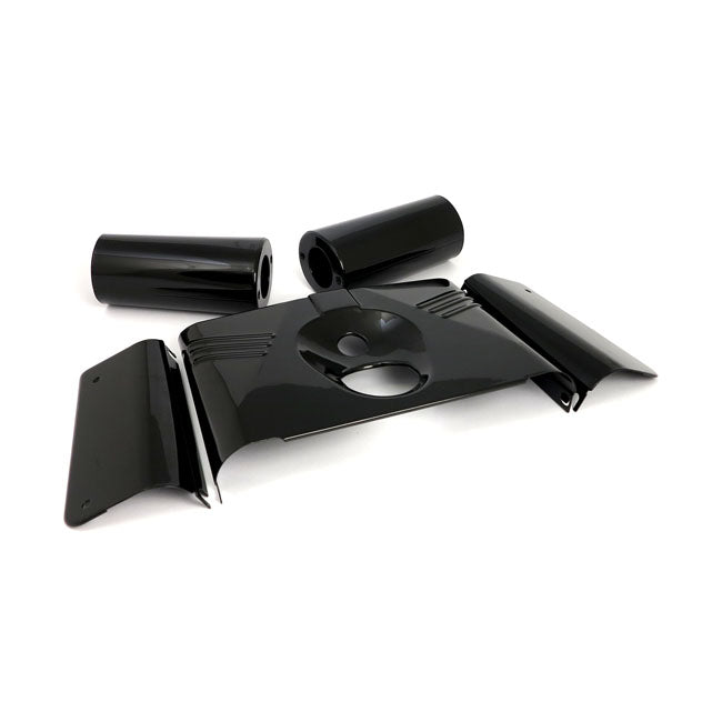 Fork Panel Kit 5 Piece. Ribbed. Gloss Black Fork Panel Kits Mcs
