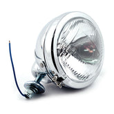 Fl Style Spotlamp, 4 1/2". Chrome, Ribbed/Clear Lens Spotlamps Mcs