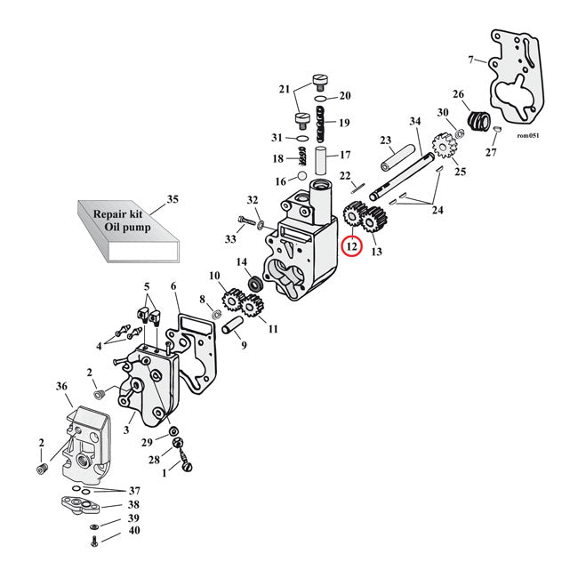 Oil Pump Return Drive Gear Bt68 99 Oil Pumps Gears Jims