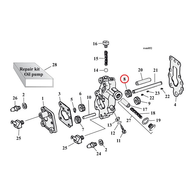 Feed Gear, Driven. Oil Pump Oil Pumps Gears Mcs