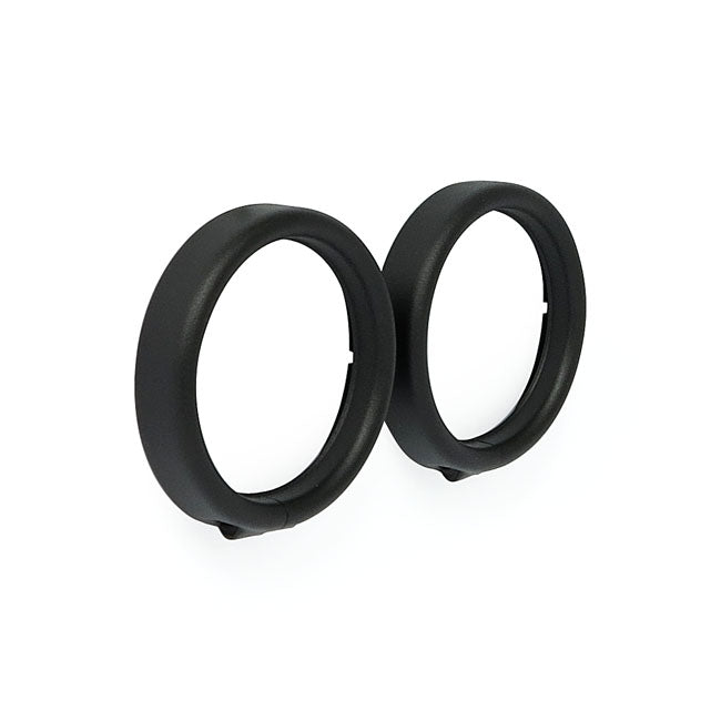 Recessed Trim Rings. Turn Signals. Black Wrinkle Headlamp Trim Rings Mcs