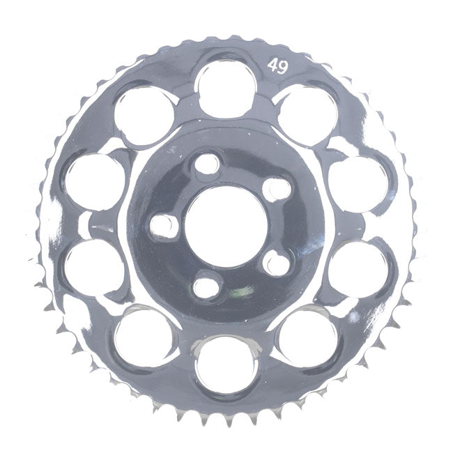 Rear Sprocket, Chrome. 49t Sprockets Rear Wheel Mcs