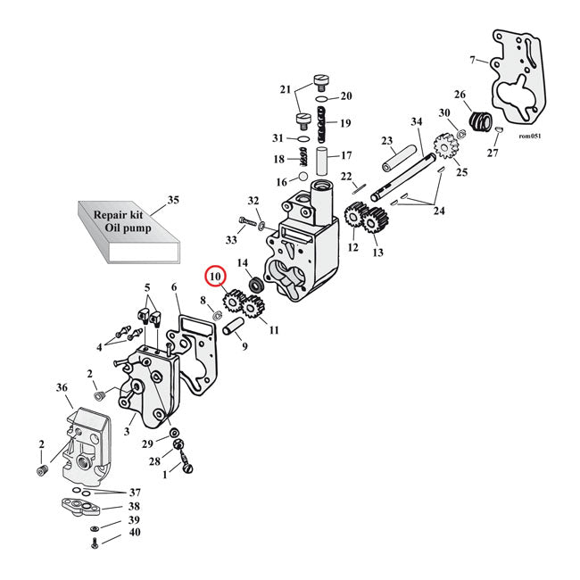 Jims, feed gear, driven. oil pump OIL PUMPS GEARS Jims