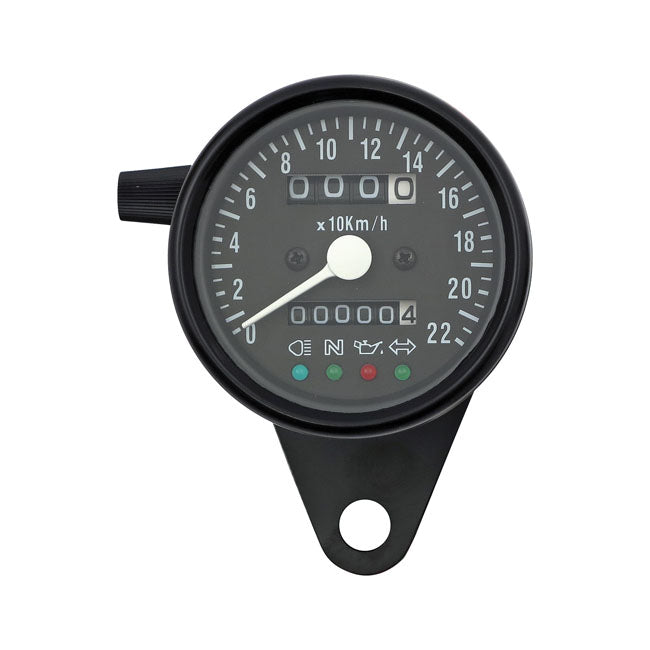 Led Mini Speedo 2:1 Kmh. Black With Black Face Plate Speedometers Mcs