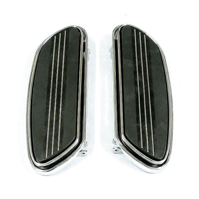 Runway Rider Floorboards, Std. Length. Chrome Floorboards Mcs