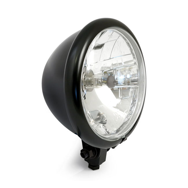 Bates Style 5 3/4" Prismic H4 Headlamp. Black Headlamps Mcs