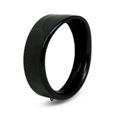 Recessed Trim Ring With Visor. 7" Headlamp. Black Headlamp Trim Rings Mcs