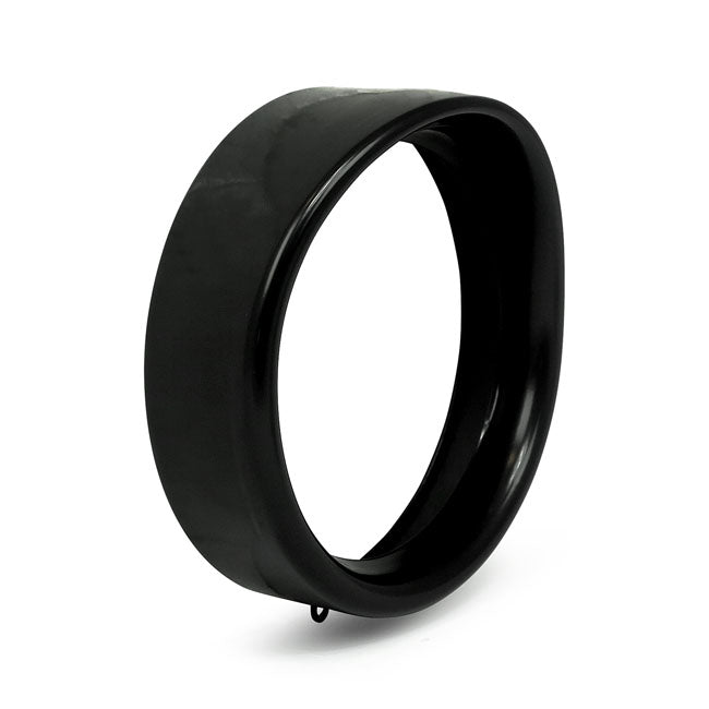 Recessed Trim Ring With Visor. 7" Headlamp. Black Headlamp Trim Rings Mcs