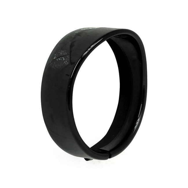 Recessed Trim Ring With Visor. 5 3/4" Headlamp. Gloss Black Headlamp Trim Rings Mcs