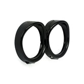 Recessed Trim Rings With Visor. Turn Signals. Gloss Black Headlamp Trim Rings Mcs