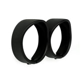 Recessed Trim Rings With Visor. 4.5" Spotlamp. Black Wrinkle Headlamp Trim Rings Mcs