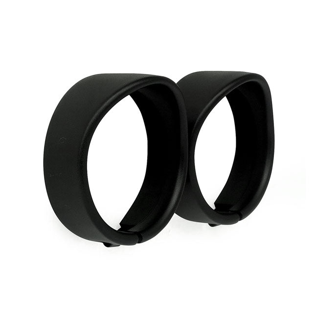 Recessed Trim Rings With Visor. 4.5" Spotlamp. Black Wrinkle Headlamp Trim Rings Mcs