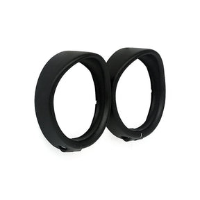 Recessed Trim Rings With Visor. Turn Signals. Black Wrinkle Headlamp Trim Rings Mcs