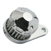 Crankcase Breather Filter, Cone Top. Chrome Crankcase Breather Filters Mcs
