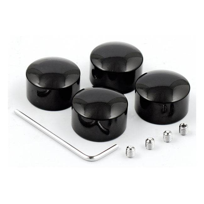 Head Bolt Cover Kit. Smooth, Black Head Bolt Covers Mcs