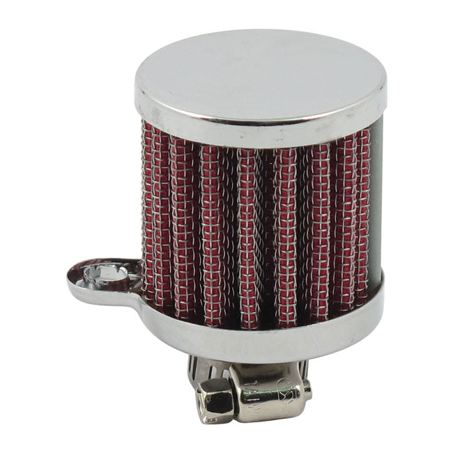 Crankcase Breather Filter, Open. Chrome Crankcase Breather Filters Mcs