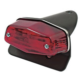 Custom Lucas Taillight Assembly. With Bracket. Black Taillights Mcs
