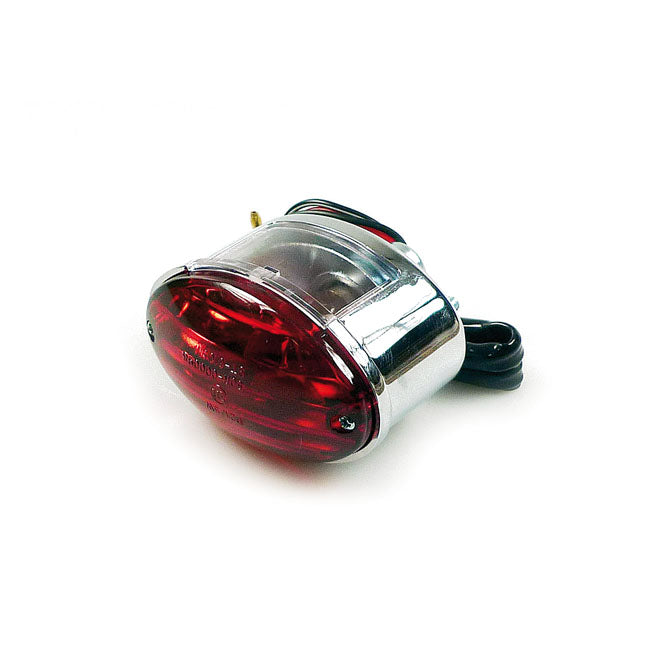 Medium Cateye Taillight. Chrome Taillights Mcs