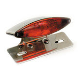 Snakelight Taillight. Chrome. With Bracket Taillights Mcs