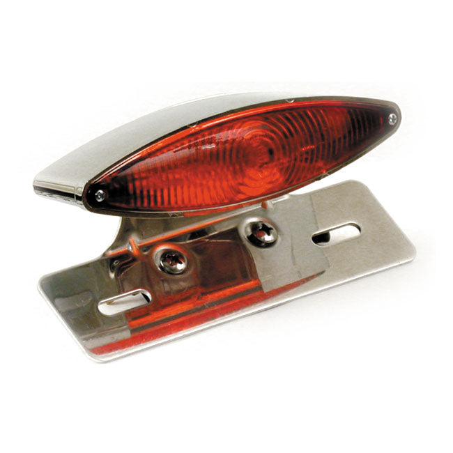Snakelight Taillight. Chrome. With Bracket Taillights Mcs