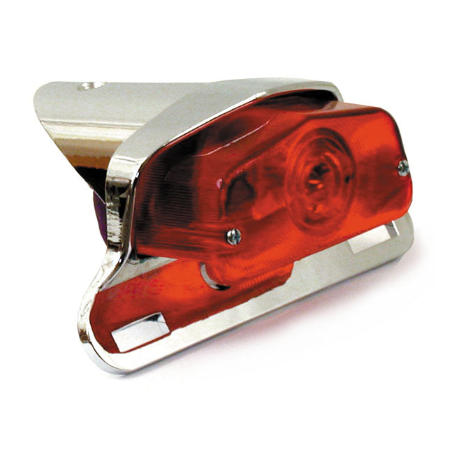 Lucas Taillight Assembly. With Bracket. Chrome Taillights Mcs