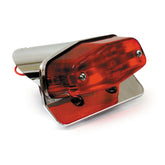 Custom Lucas Taillight Assembly. With Bracket. Chrome Taillights Mcs