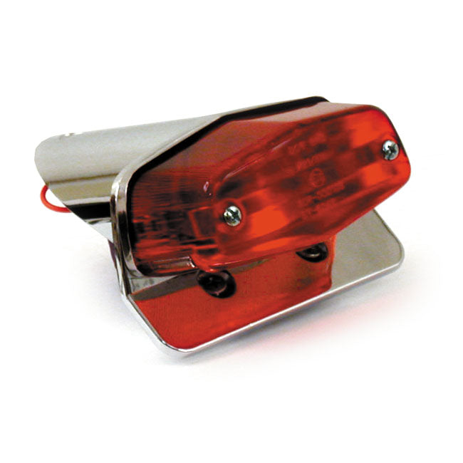 Custom Lucas Taillight Assembly. With Bracket. Chrome Taillights Mcs
