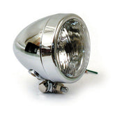 Bullet 4" H4 Headlamp. Smooth. Chrome Headlamps Mcs