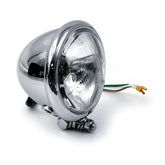 Bates Style 4 1/2" 35/35w Headlamp. Chrome Headlamps Mcs