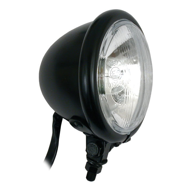 Bates Style 4 1/2" 35/35w Headlamp. Black Headlamps Mcs
